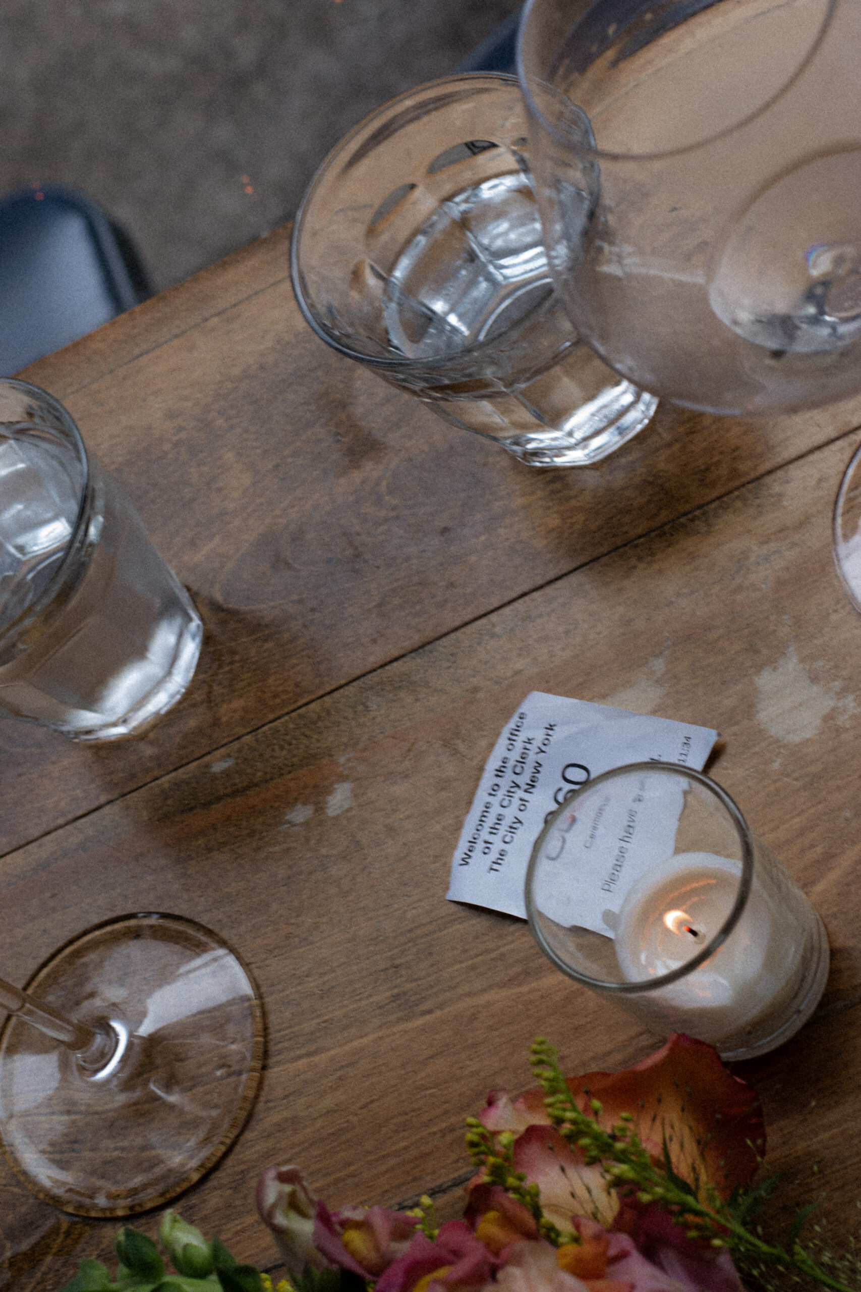 city hall ticket after city hall elopement ceremony, stef reyes photo