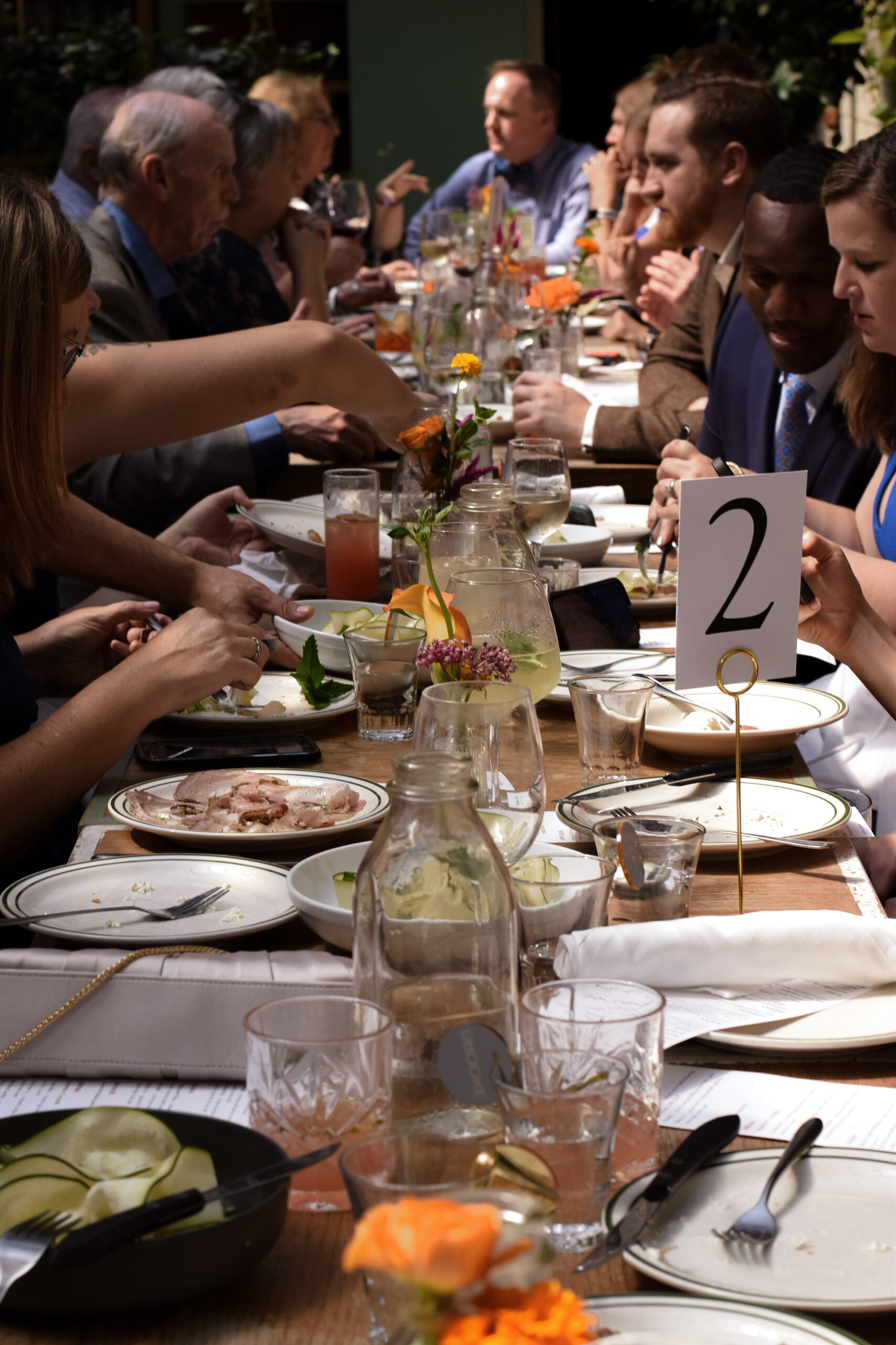 ambiance photo of an intimate wedding reception inside of montesacro brooklyn by stef reyes photo