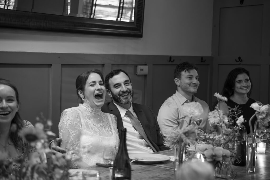 candid photos of guest at restaurant wedding reception in brooklyn ny, taken by stef reyes photo. 