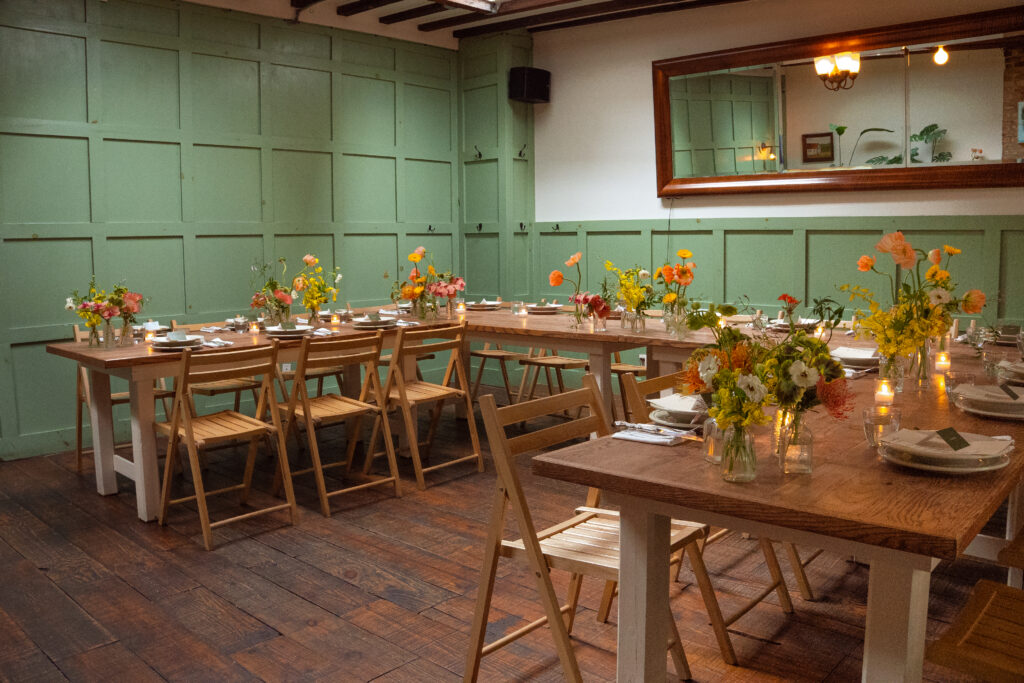 photo of intimate wedding with less than 20 guests at vinegar hill house in brooklyn, taken by stef reyes photo
